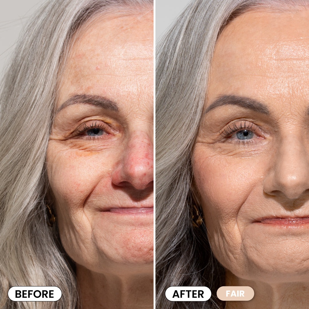 Before and after PrimeSkin CC+ Cream
