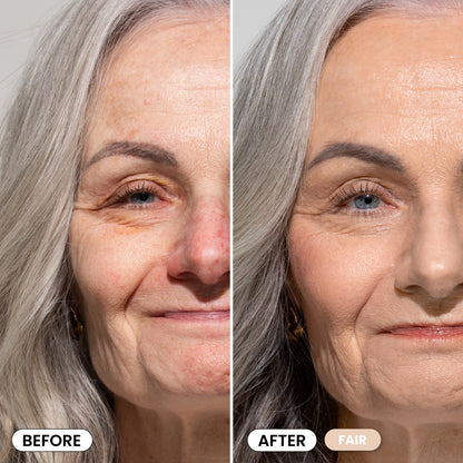Before and after PrimeSkin CC+ Cream